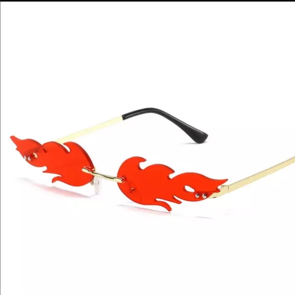 Red flame glasses